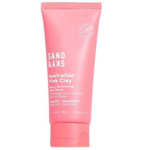 Sand & Sky Australian Pink Clay Micro-Exfoliating Face Scrub 100g / 3.53 oz New - Picture 1 of 5